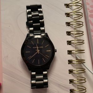 Black and gold Michael Kors Watch